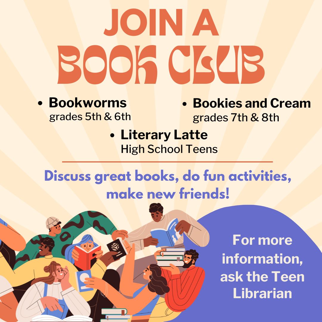 Join a Teen Zone Book Club! The Westborough Public Library
